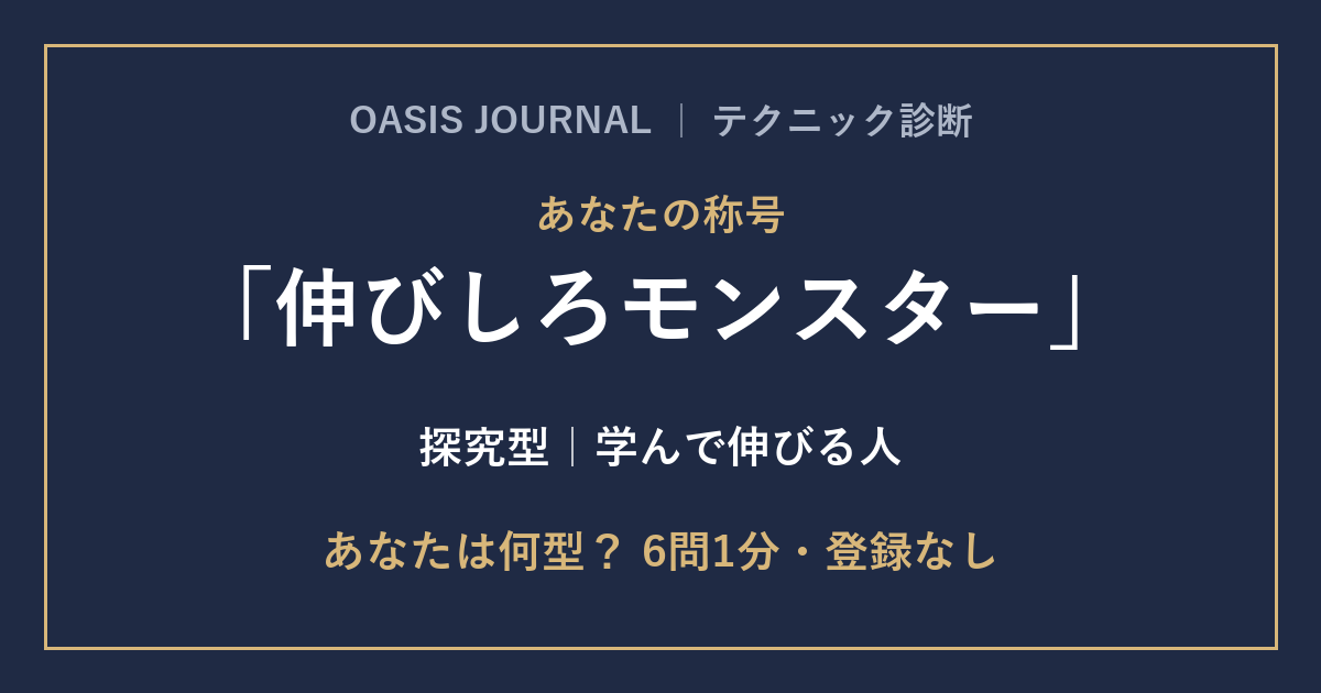 称号「伸びしろモンスター」