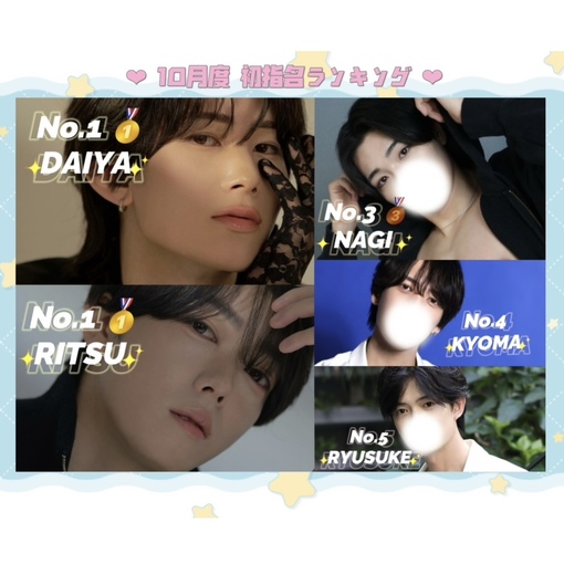 風早恭真(ｶｾﾞﾊﾔｷｮｳﾏ) 💎10月初指名ランキング💎