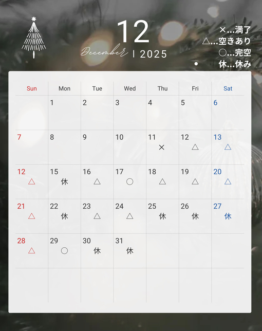 NAGISA(ﾅｷﾞｻ) 🗓12月後半スケジュール🗓