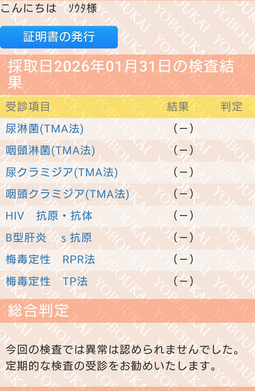 SOTA(ｿｳﾀ) 性病検査