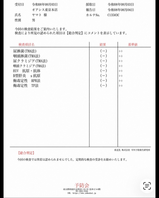 YAMATO(ﾔﾏﾄ) 性病検査