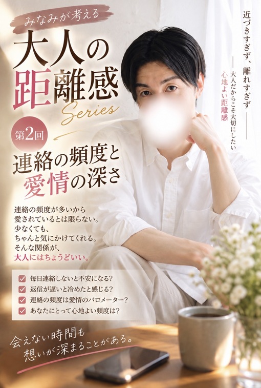 MINAMI(ﾐﾅﾐ) 連絡が少ない＝愛情がない？♡ 大人の距離感【第2回】