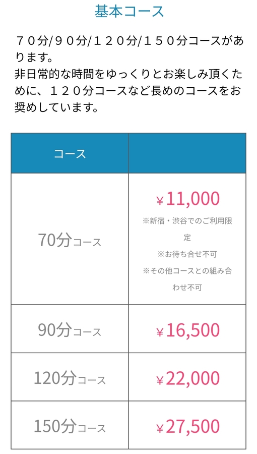 SUI(ｽｲ) ご予約に関して