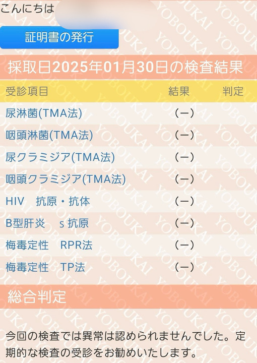 YU(ﾕｳ) 【2月】性病検査🙆‍♂️