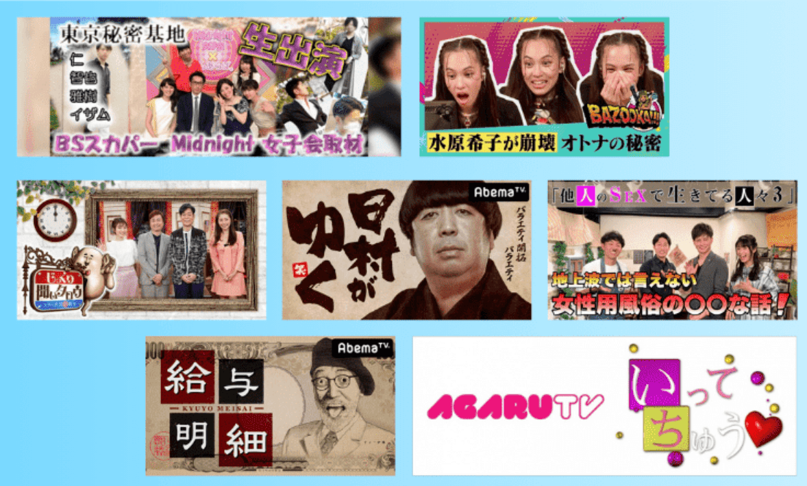 AbemaTV・BSスカパー等テレビ番組多数出演